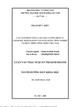 Giải Pháp Nâng Cao Chất Lượng Dịch Vụ Chăm Sóc Khách