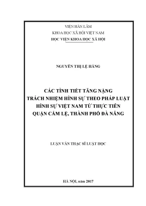 Tình Tiết Tăng Nặng Trách Nhiệm Hình Sự Theo Pháp Luật