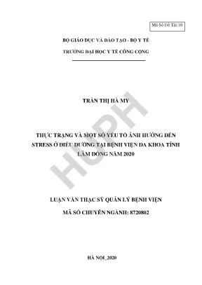 Thực Trạng Stress Ở Điều Dưỡng Tại Bệnh Viện Đa Khoa