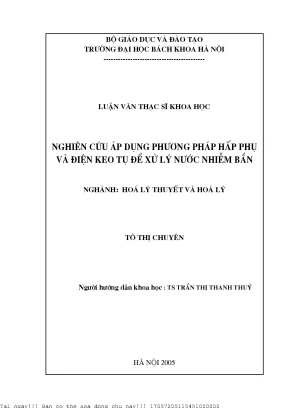 Nghiên cứu phương pháp xử lý nước nhiễm bẩn tại Đại học 