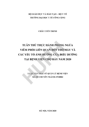 Nghiên Cứu Thực Hành Phòng Ngừa Viêm Phổi Liên Quan Đến