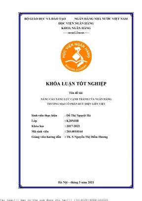 Nâng Cao Năng Lực Cạnh Tranh Của Ngân Hàng Thương Mại Cổ