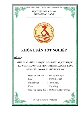 Giải Pháp Đa Dạng Hóa Danh Mục Tín Dụng Tại Ngân Hàng