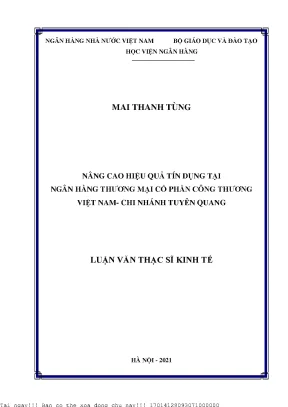 Nâng Cao Hiệu Quả Tín Dụng Tại Ngân Hàng Thương Mại Cổ