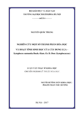 Nghiên Cứu Thành Phần Hóa Học và Hoạt Tính Sinh Học của