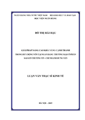 Giải Pháp Nâng Cao Khả Năng Cạnh Tranh Trong Huy Động