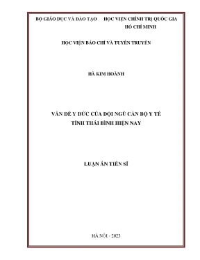 Nâng Cao Y Đức Đội Ngũ Cán Bộ Y Tế Tỉnh Thái Bình: Thực