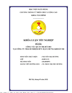 Quản Trị Rủi Ro Tại Công Ty Chứng Khoán: Nghiên Cứu Từ