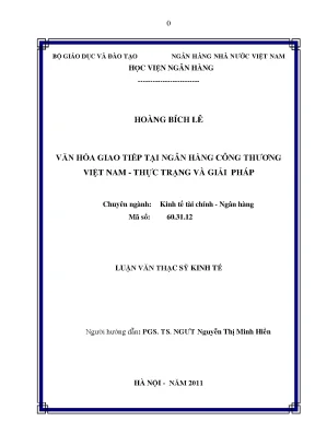 Văn Hóa Giao Tiếp Tại Ngân Hàng Công Thương Việt Nam: