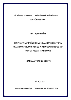 Giải Pháp Phát Triển Dịch Vụ Ngân Hàng Điện Tử Tại