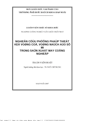 Nghiên Cứu Phương Pháp Thiết Kế Vòng Cổ, Vòng Nách Áo Sơ 