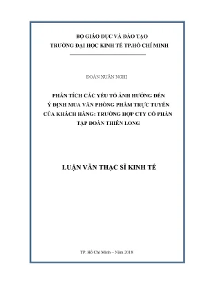 Phân Tích Yếu Tố Ảnh Hưởng Đến Ý Định Mua Văn Phòng Phẩm