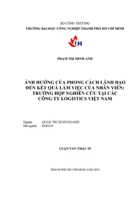 Ảnh Hưởng Của Phong Cách Lãnh Đạo Đến Kết Quả Làm Việc
