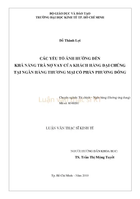 Các Yếu Tố Ảnh Hưởng Đến Khả Năng Trả Nợ Vay Tại Ngân