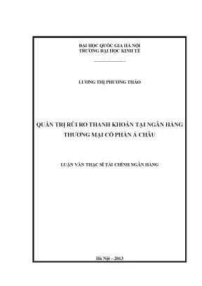 Quản Trị Rủi Ro Thanh Khoản Tại Ngân Hàng Thương Mại Cổ