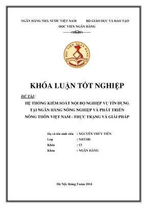 Hệ Thống Kiểm Soát Nội Bộ Nghiệp Vụ Tín Dụng Tại Ngân