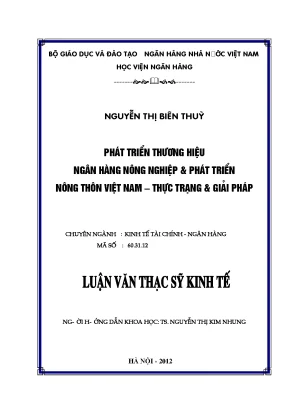 Phát Triển Thương Hiệu Ngân Hàng Nông Nghiệp Việt Nam: