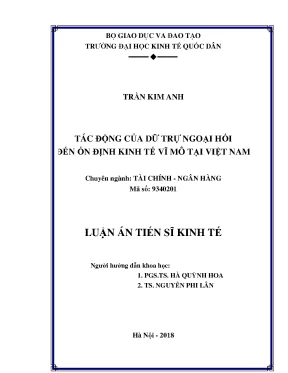 Tác Động Của Dự Trữ Ngoại Hối Đến Ổn Định Kinh Tế Vĩ Mô