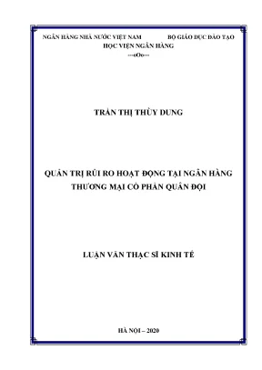 Quản Trị Rủi Ro Hoạt Động Tại Ngân Hàng Thương Mại Cổ