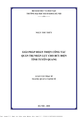 Giải Pháp Tối Ưu Quản Trị Nhân Lực Tại Bưu Điện Tỉnh