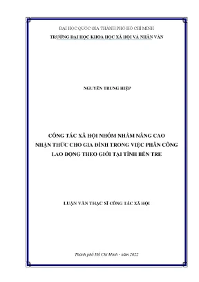 Nâng Cao Nhận Thức Phân Công Lao Động Theo Giới Tại Bến Tre