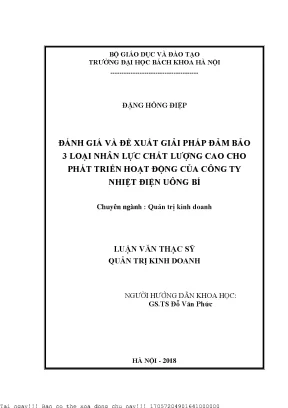 Giải Pháp Đảm Bảo Nhân Lực Chất Lượng Cao Tại Công Ty