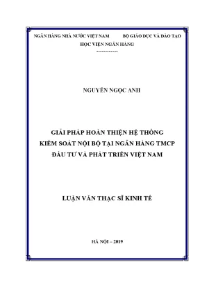 Giải Pháp Tối Ưu Hệ Thống Kiểm Soát Nội Bộ Tại Ngân Hàng