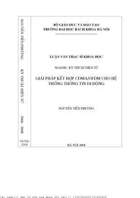 Giải pháp kết hợp CDMA/OFDM cho hệ thống thông tin di động