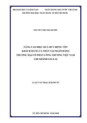 Nâng Cao Hiệu Quả Huy Động Vốn Khách Hàng Cá Nhân Tại