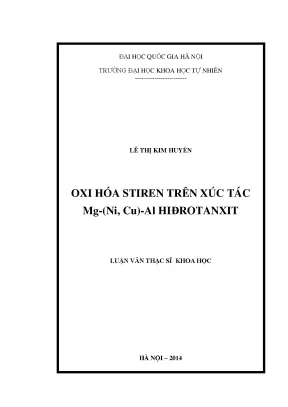 Nghiên Cứu Oxi Hóa Stiren Trên Xúc Tác Mg-(Ni, Cu)-Al 