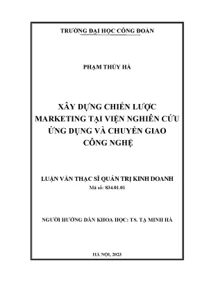 Chiến Lược Marketing Tại Viện Nghiên Cứu Ứng Dụng Và