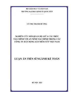 Nghiên Cứu Mối Quan Hệ Giữa Cấu Trúc Tài Chính và An 