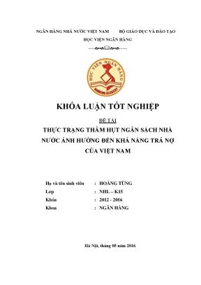 Thực Trạng Thâm Hụt Ngân Sách Nhà Nước và Ảnh Hưởng Đến
