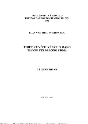Thiết Kế Vô Tuyến Mạng Thông Tin Di Động CDMA: Giải Pháp 