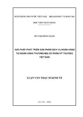 Giải Pháp Phát Triển Sản Phẩm Dịch Vụ Ngân Hàng Tại