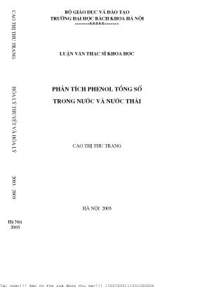 Phân Tích Phenol Trong Nước Biển Và Nước Thải: Tình Hình 