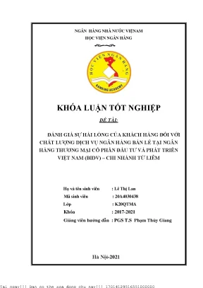 Đánh Giá Sự Hài Lòng Của Khách Hàng Đối Với Chất Lượng