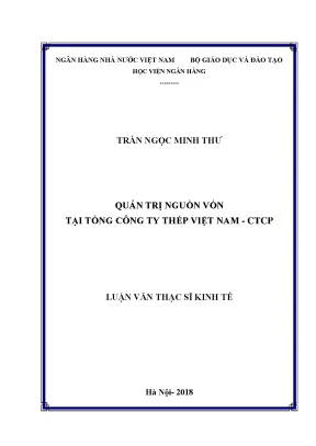Quản Trị Nguồn Vốn Tại Tổng Công Ty Thép Việt Nam: