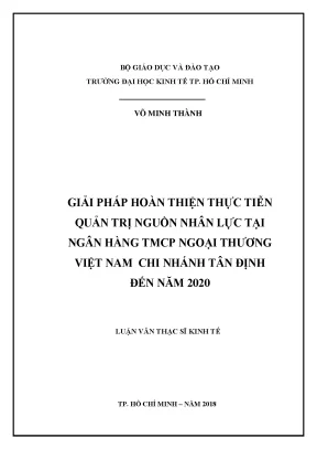 Giải Pháp Tối Ưu Quản Trị Nguồn Nhân Lực Tại Vietcombank
