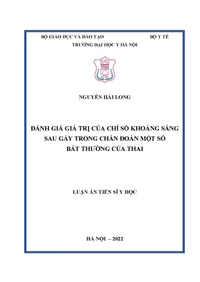 Đánh Giá Giá Trị Chỉ Số Khoảng Sáng Sau Gáy Trong Chẩn