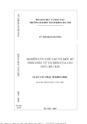 Nghiên Cứu Tính Chất Từ và Điện của Cấu Trúc MTJ Kép