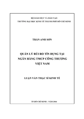 Quản Lý Rủi Ro Tín Dụng Tại Ngân Hàng TMCP Công Thương