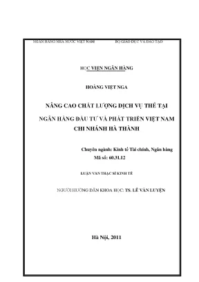Nâng Cao Chất Lượng Dịch Vụ Thẻ Tại Ngân Hàng Đầu Tư Và