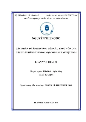 Các Nhân Tố Ảnh Hưởng Đến Cấu Trúc Vốn Của Ngân Hàng