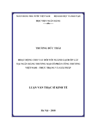 Giải Pháp Cho Vay Ngành Gạch Ốp Lát Tại Ngân Hàng Thương