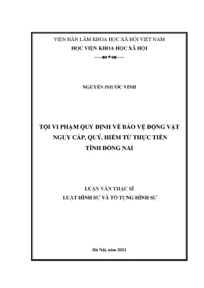Bảo Vệ Động Vật Nguy Cấp Tại Đồng Nai: Thực Trạng và