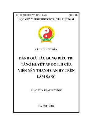 Đánh Giá Tác Dụng Điều Trị Tăng Huyết Áp Độ I, II Của