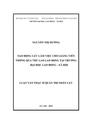 Tạo Động Lực Làm Việc Cho Giảng Viên Qua Thù Lao Tại