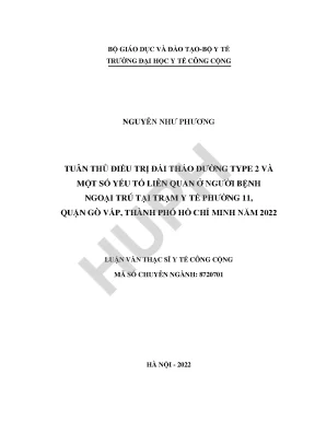 Nghiên Cứu Tuân Thủ Điều Trị Đái Tháo Đường Type 2 Tại