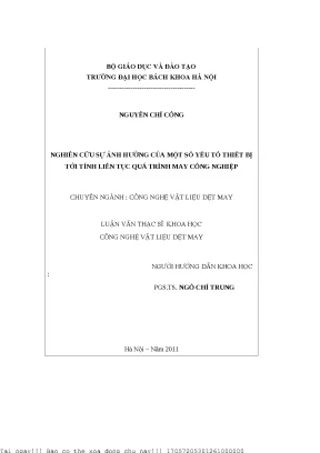Nghiên Cứu Ảnh Hưởng Của Thiết Bị Đến Tính Liên Tục 